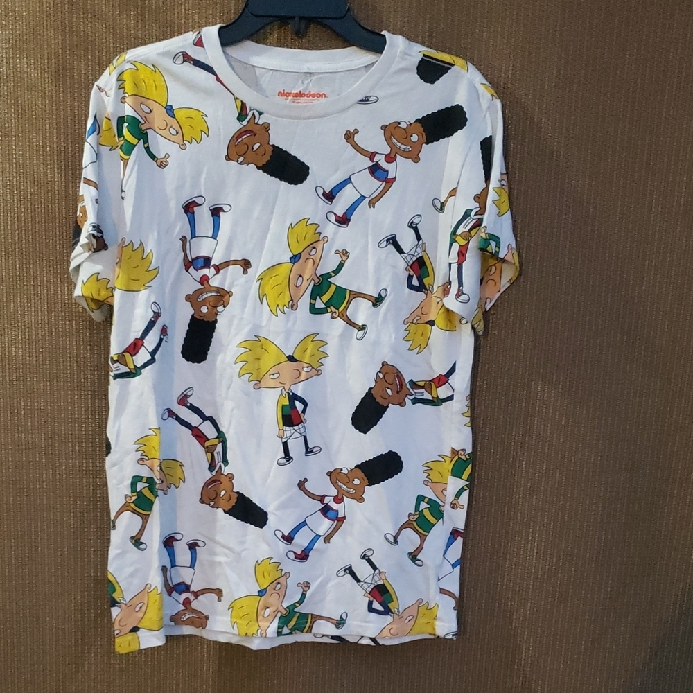 Nickelodeon Men's T-Shirt - White with Colorful Characters